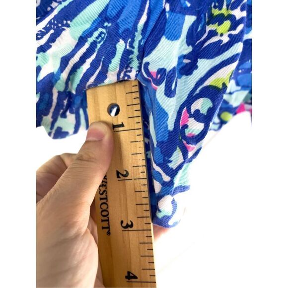 Lilly Pulitzer Scalloped Dahlia Shorts in Cerviche Pattern Brillant Blue Size XS - Picture 8 of 12